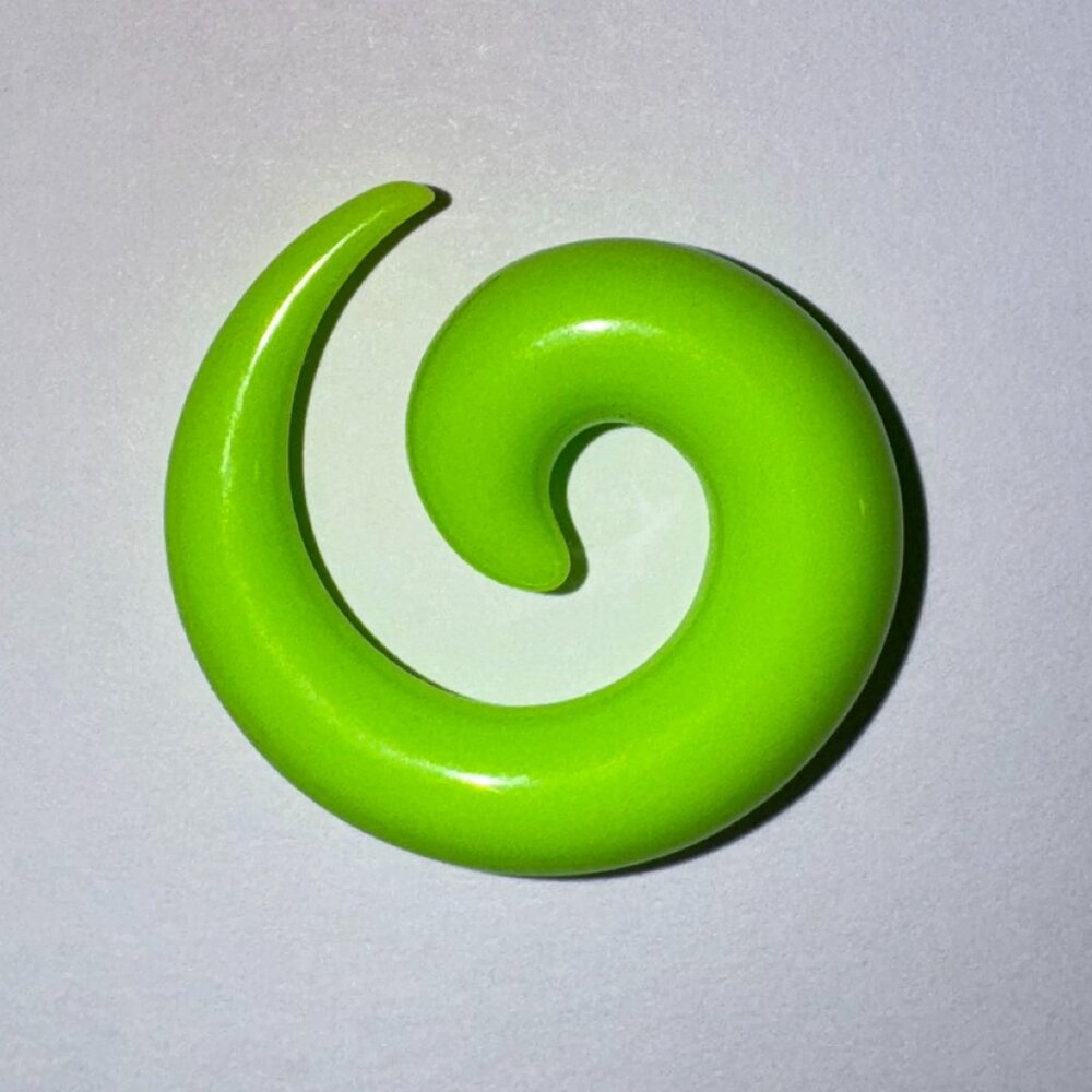 Green 0 Gauge Singular Uv Acrylic Curl